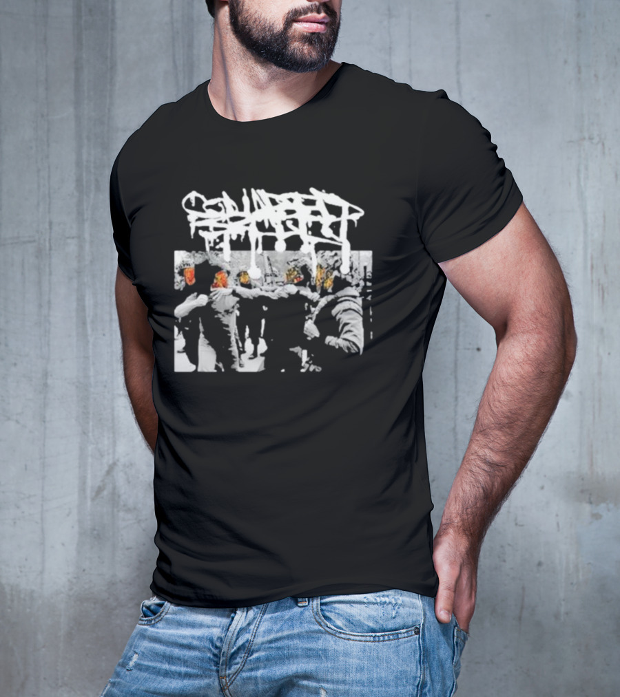 Squad Beat Collapsed Skull Neighbors Riot Scene T-Shirt