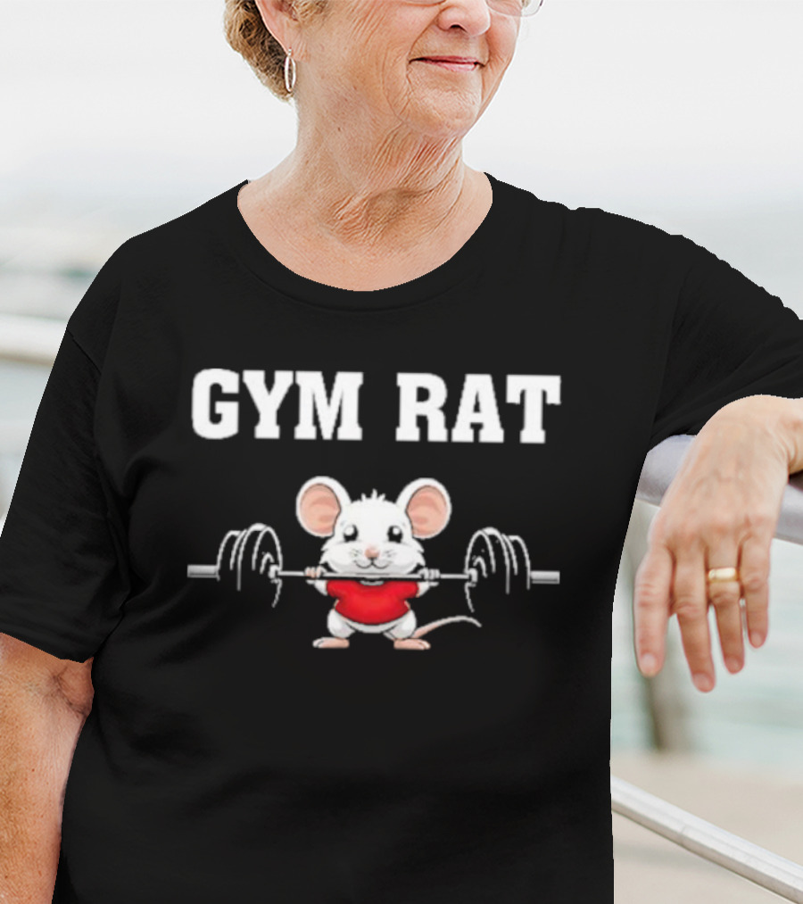 Gym Rat Cute Animal Weightlifting T-Shirt