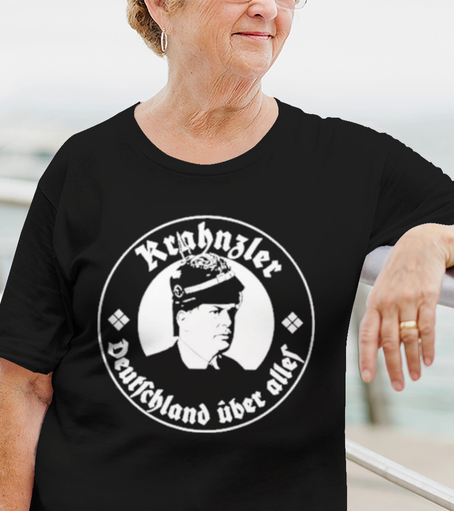 Kranzler Deutschland Über Alles Black And White Circular Crest T-Shirt
