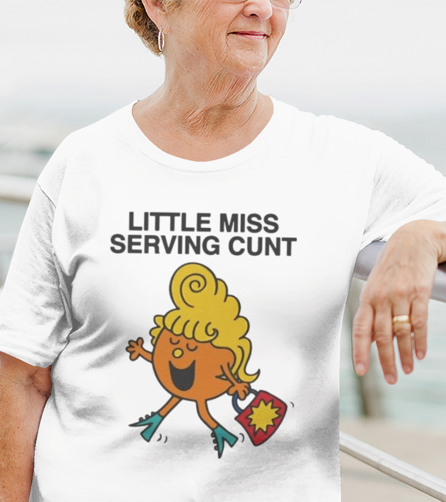 Little Miss Serving Cunt Retro Cartoon Character T-Shirt