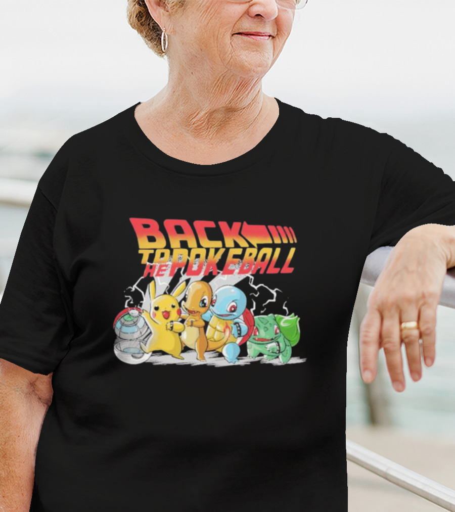 BACK TO THE POKEBALL PIKACHU CHARMANDER SQUIRTLE BULBASAUR T-Shirt