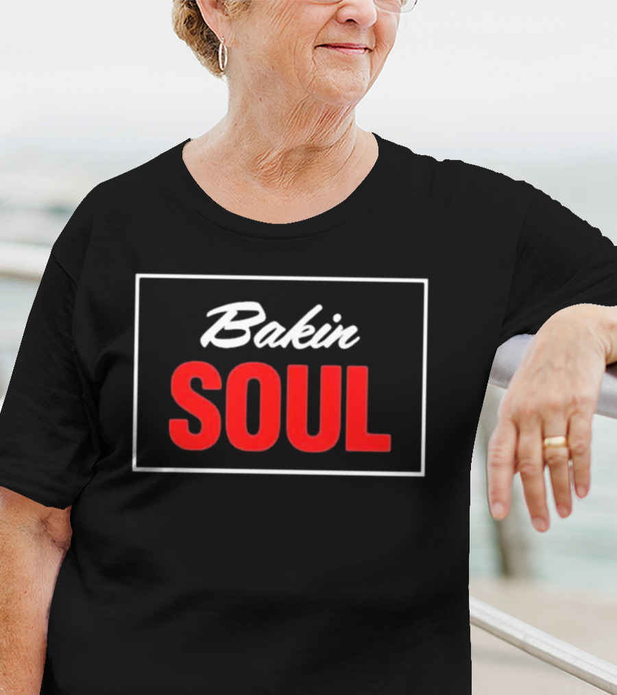 Bakin Soul Black And Red Bold Typography Block T-Shirt