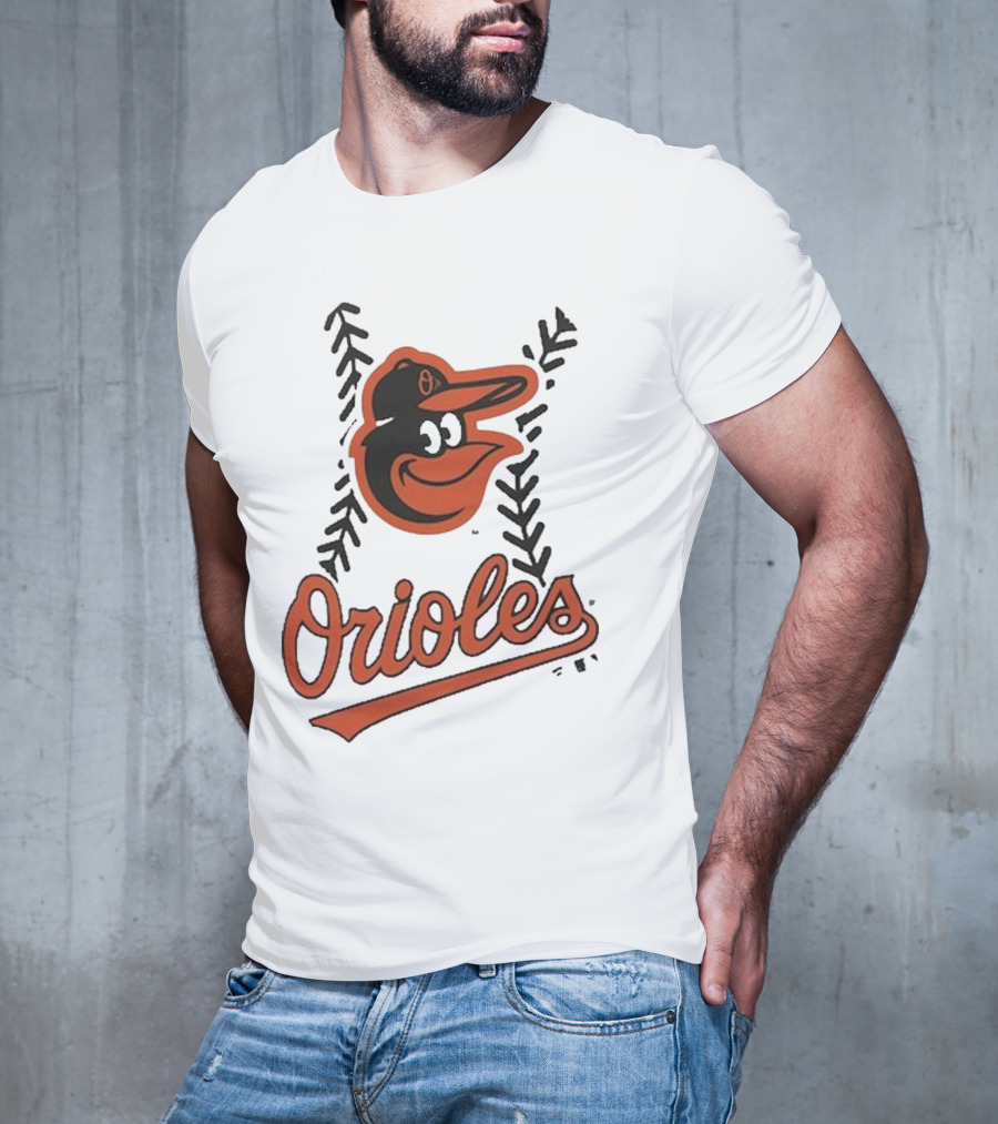 Baltimore Orioles Logo Personalized Name And Number Fastball T-Shirt