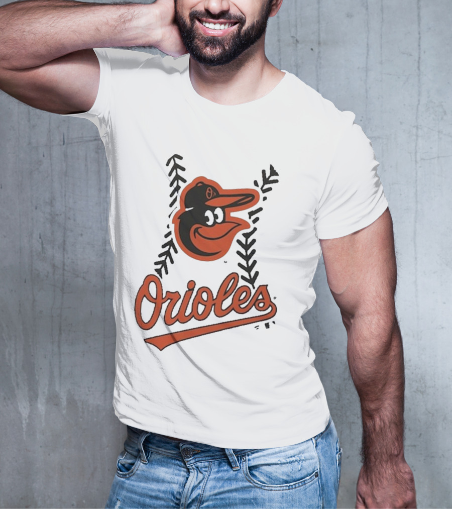Baltimore Orioles Logo Personalized Name And Number Fastball T-Shirt