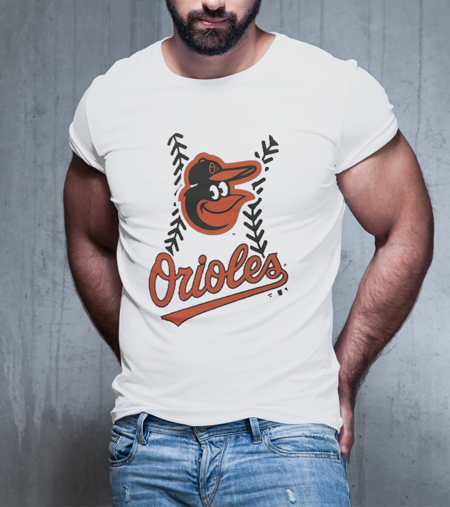 Baltimore Orioles Logo Personalized Name And Number Fastball T-Shirt