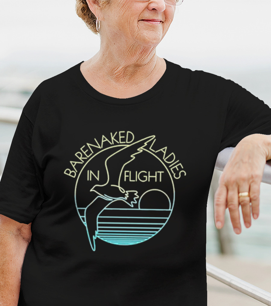 Barenaked Ladies In Flight Seagull Sunset Circle T-Shirt