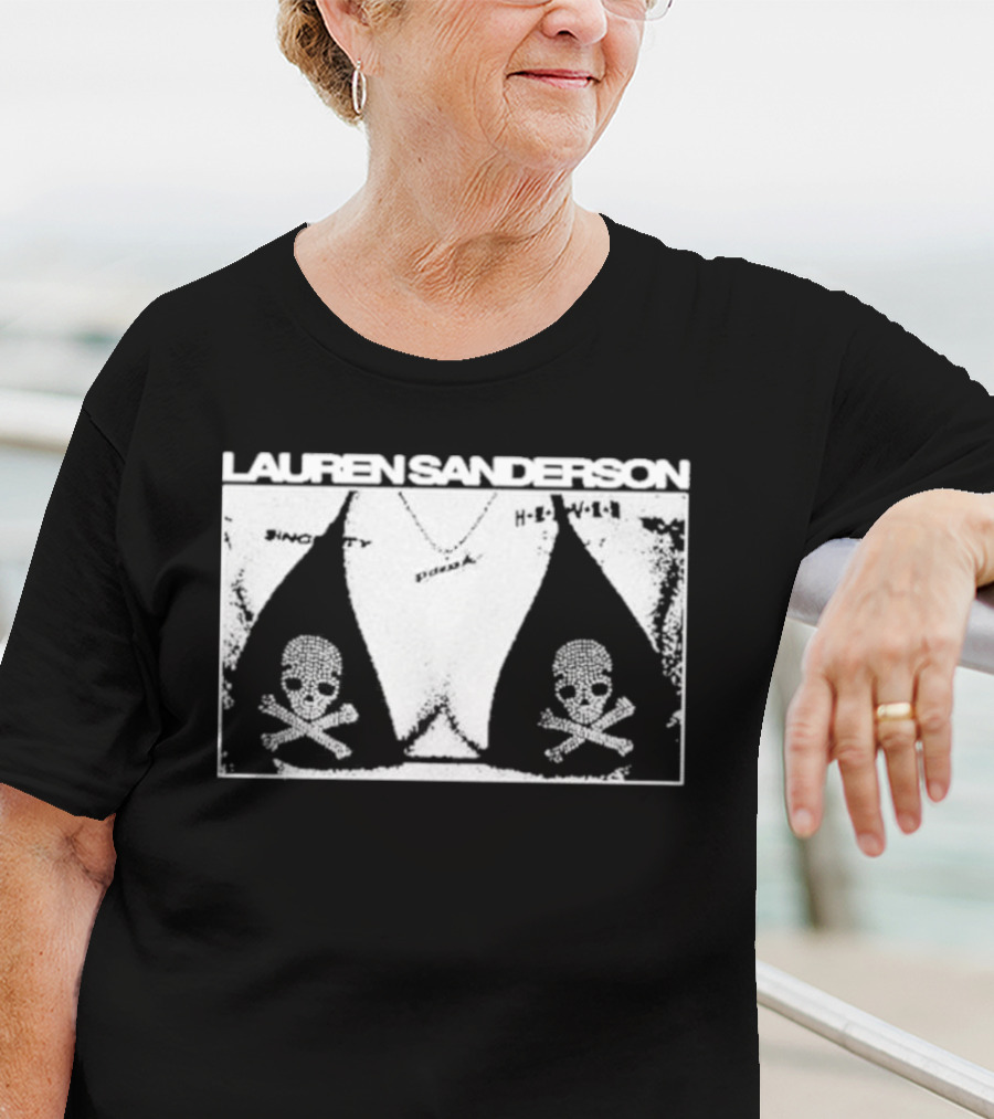 LAUREN SANDERSON SINCERITY SKULL BOOB HELL YEAH T-Shirt
