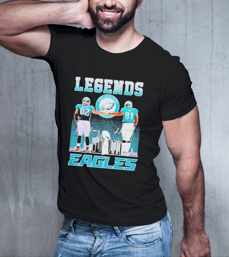 Legends Eagles 62 91 Philadelphia Football Players T-Shirt