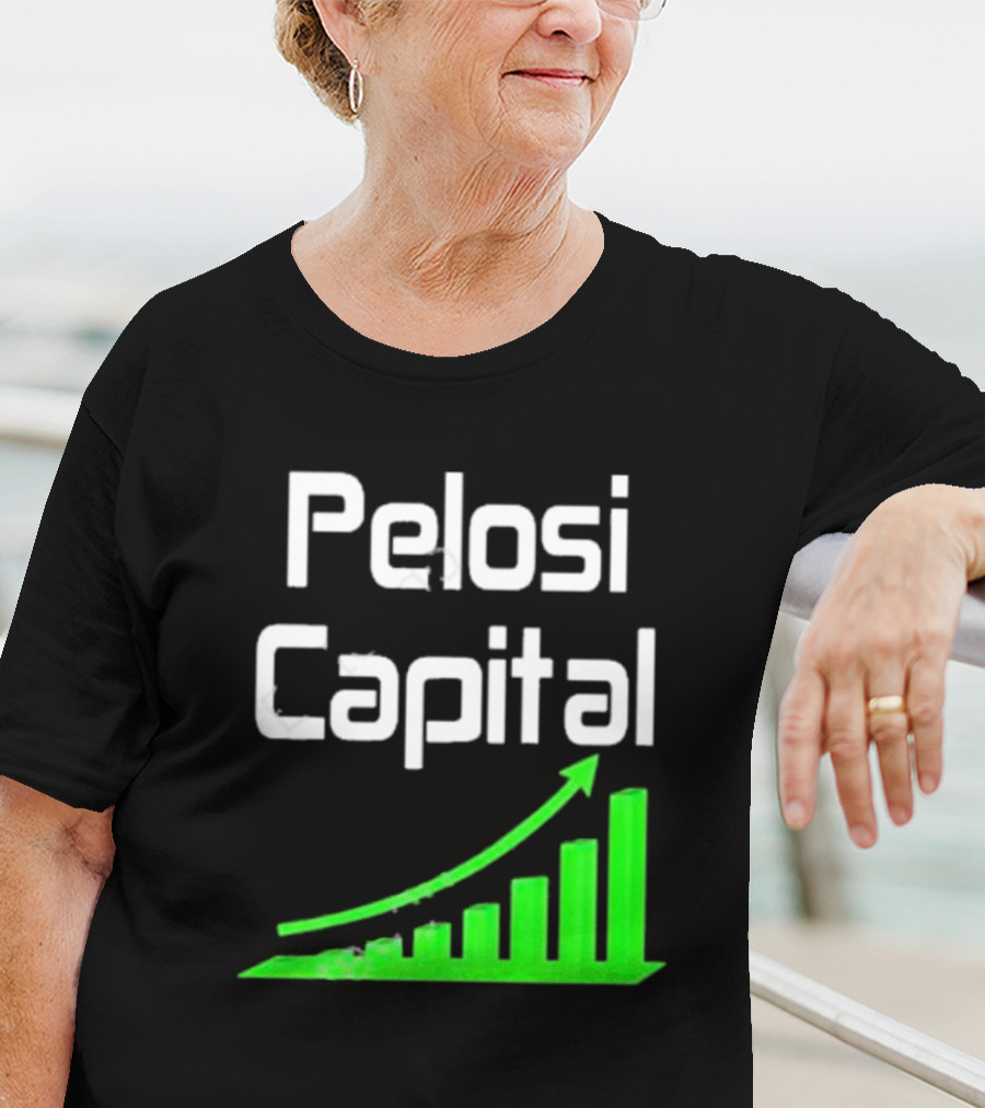 Liathetrader Pelosi Capital Green Arrow Graph T-Shirt