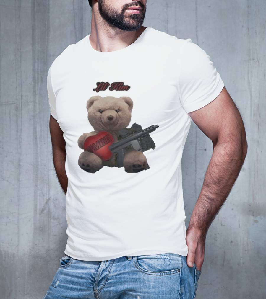 Lil Kim #Mine Teddy Bear With Gun T-Shirt