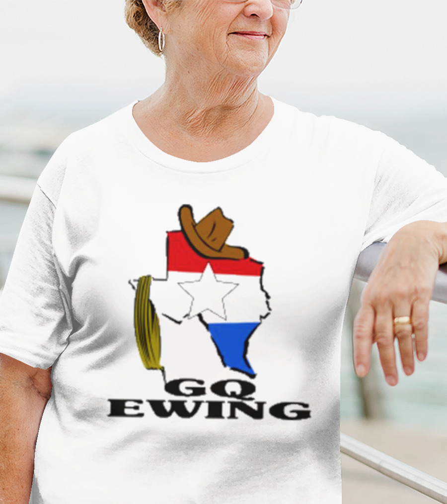 Lone Star GQ Ewing Texas Hat Star Colors T-Shirt