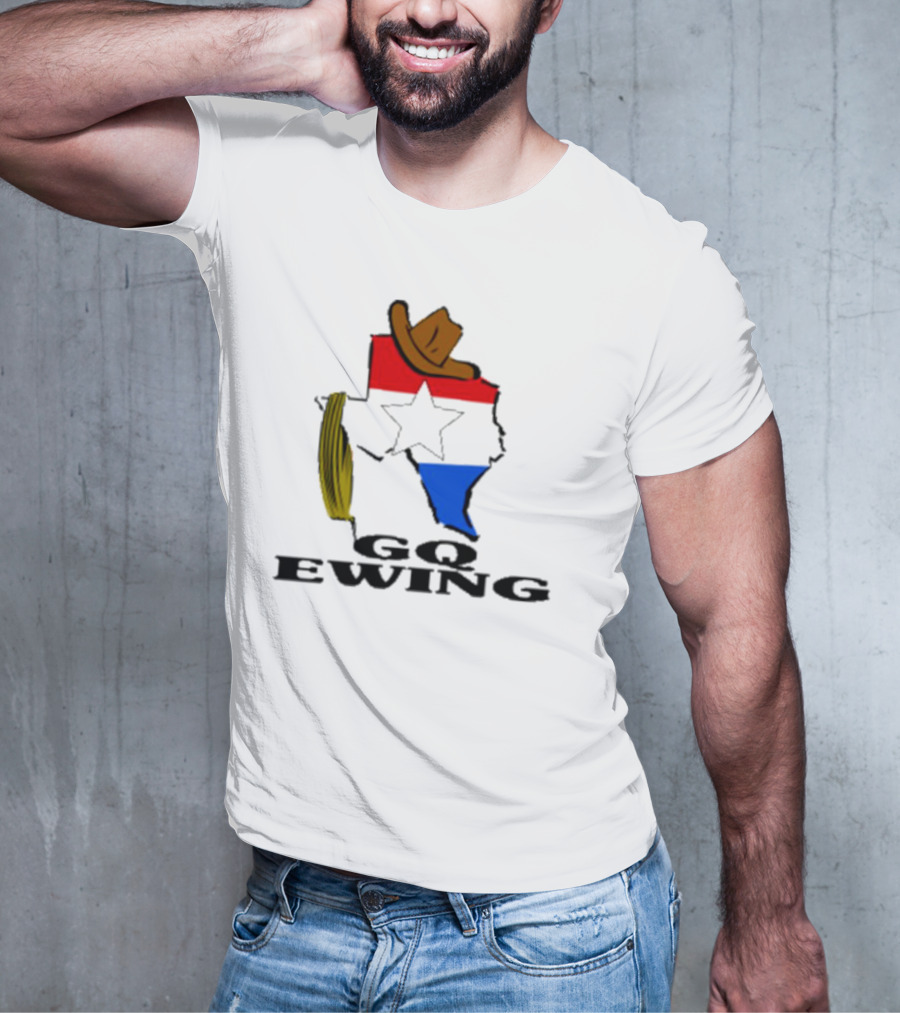 Lone Star GQ Ewing Texas Hat Star Colors T-Shirt