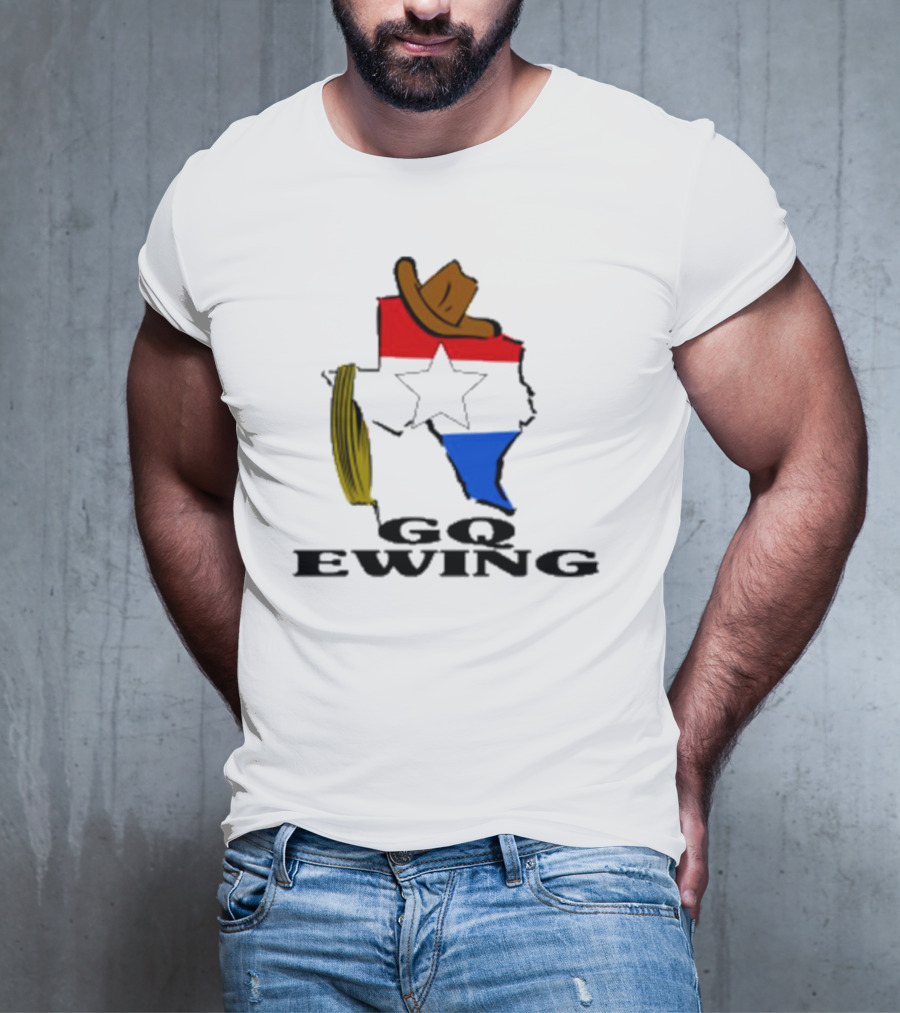 Lone Star GQ Ewing Texas Hat Star Colors T-Shirt