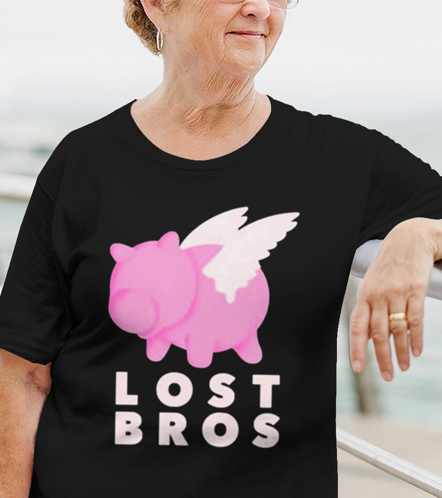 Lost Bros When Hamm Flies Pig With Wings T-Shirt