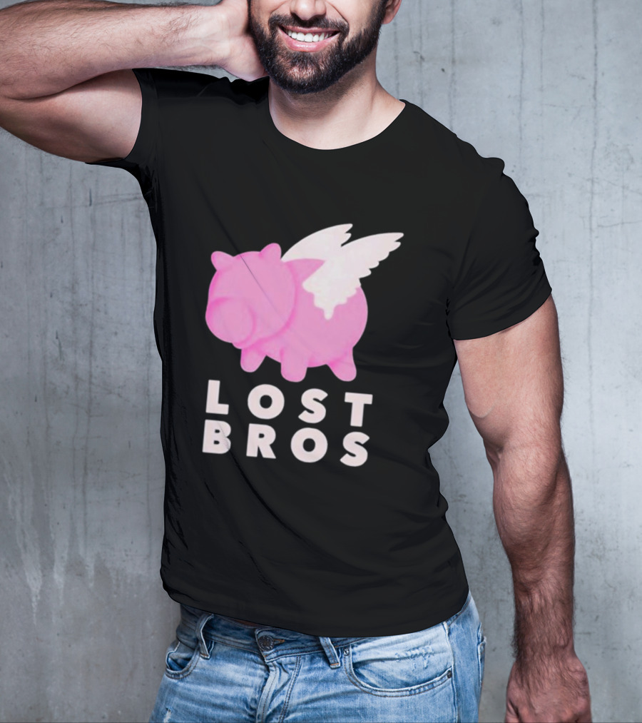 Lost Bros When Hamm Flies Pig With Wings T-Shirt