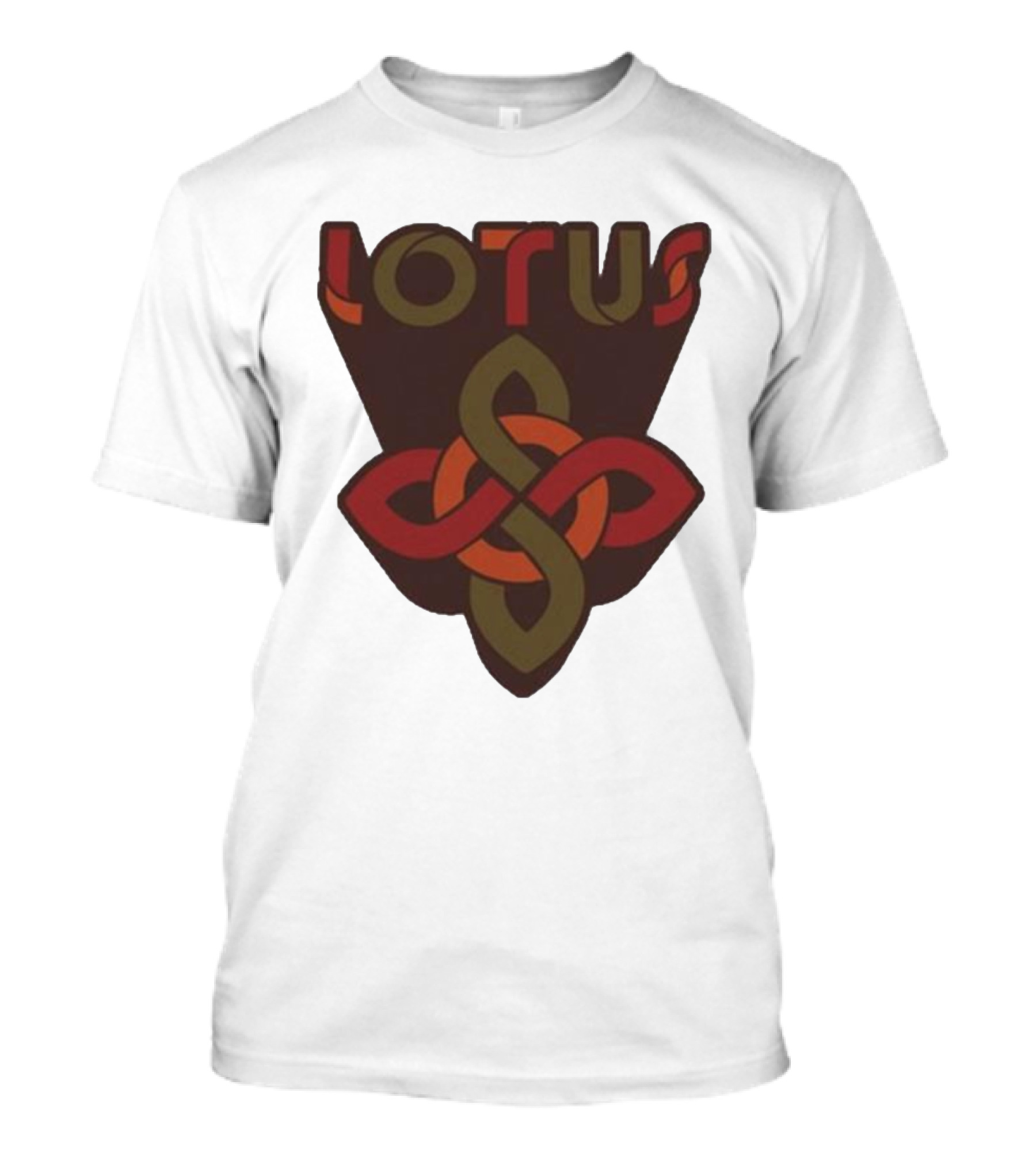 Lotus Celtic Knot Brown Red Green T-Shirt