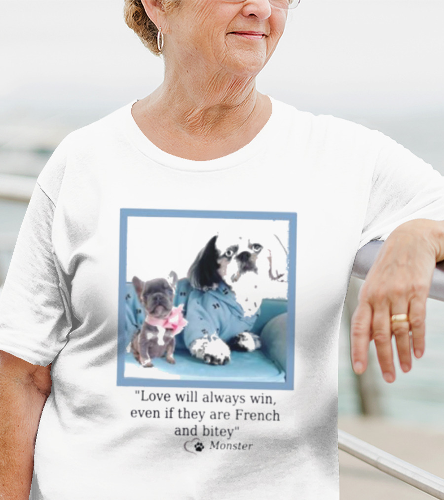 Love Will Always Win Even If They Are French Bulldog Monster T-Shirt