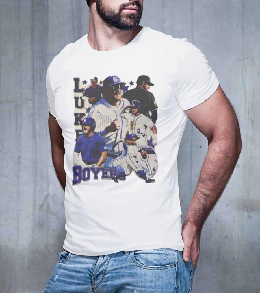 Luke Boyers TCU Horned Frogs Baseball 6 Multi-Action Highlights T-Shirt