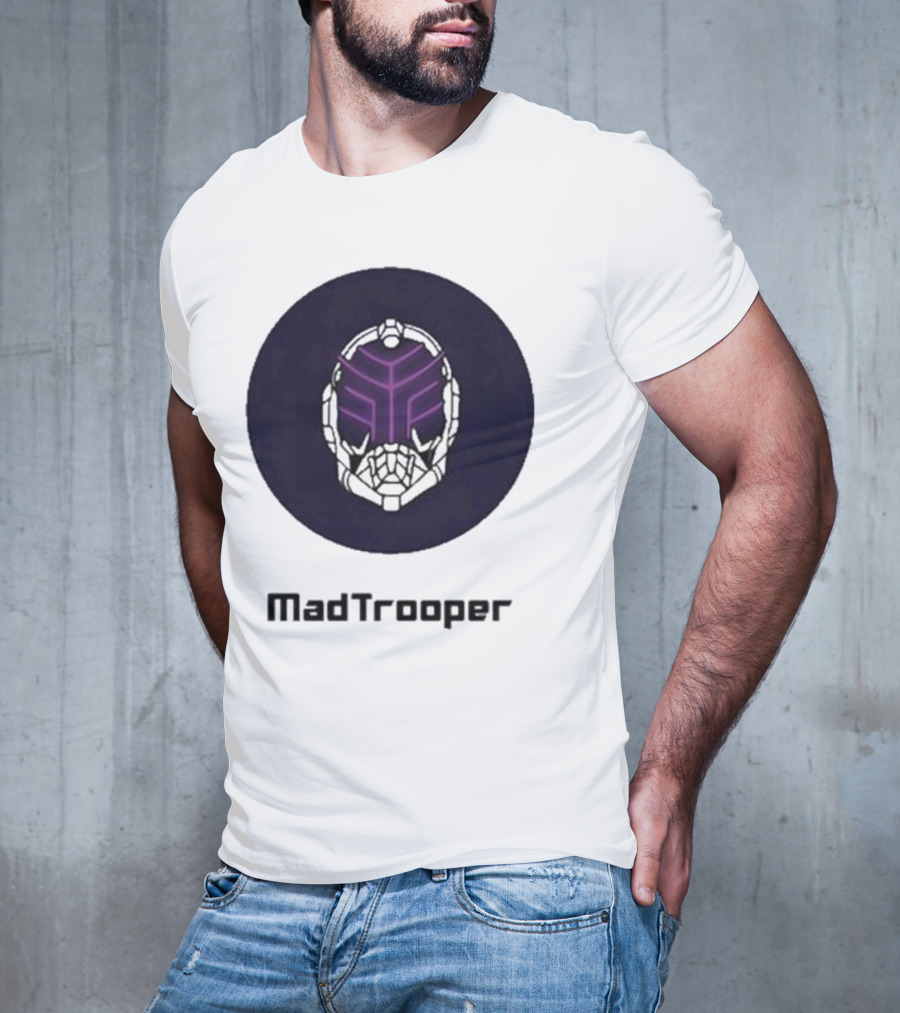 Madtrooper Helmet With Neon Purple Light T-Shirt