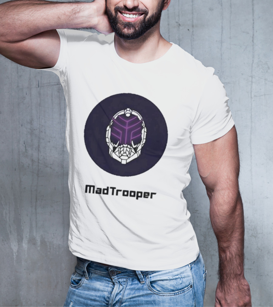 Madtrooper Helmet With Neon Purple Light T-Shirt