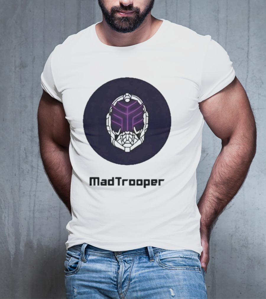 Madtrooper Helmet With Neon Purple Light T-Shirt
