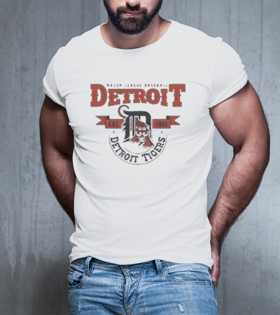 Major League Baseball Detroit Tigers Est 1901 T-Shirt