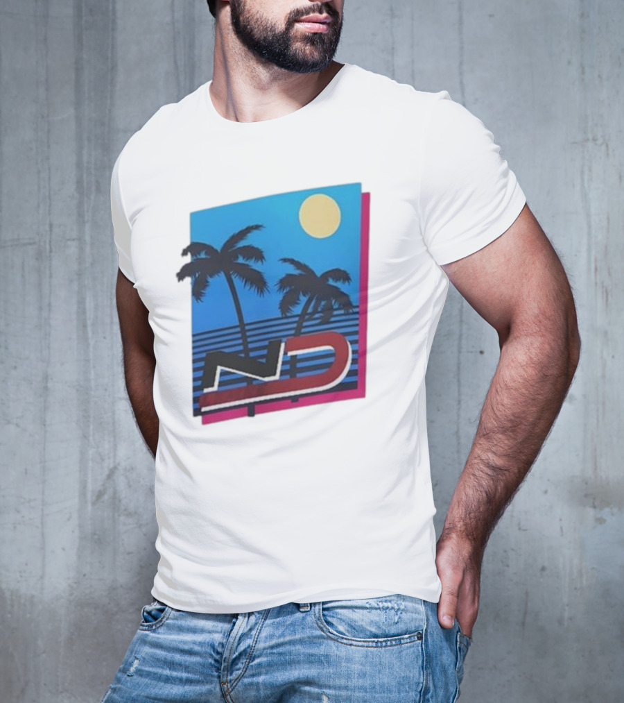 ND Natalie Decker Sunshine Season Palm Trees Moonlit Vibes T-Shirt