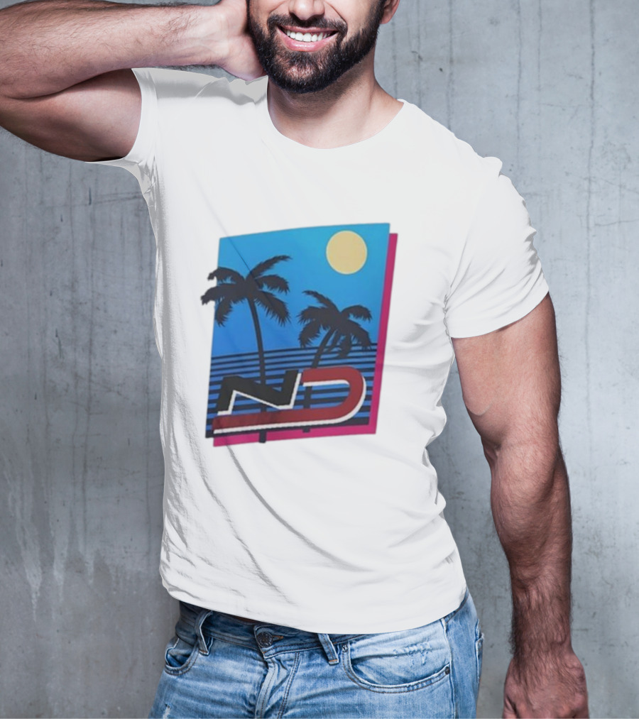 ND Natalie Decker Sunshine Season Palm Trees Moonlit Vibes T-Shirt