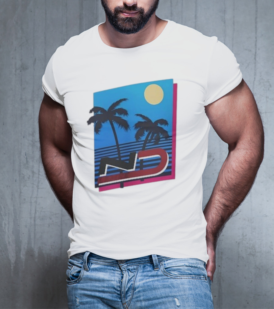 ND Natalie Decker Sunshine Season Palm Trees Moonlit Vibes T-Shirt
