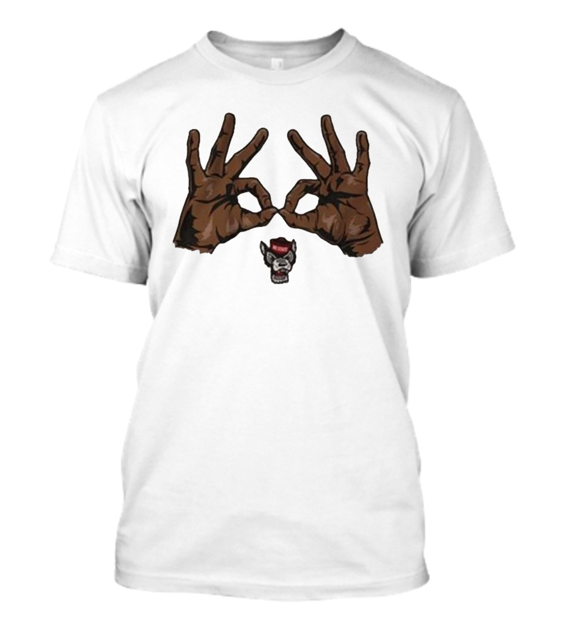 Nc State Basketball Three Goggles Hand Sign Wolfpack T-Shirt