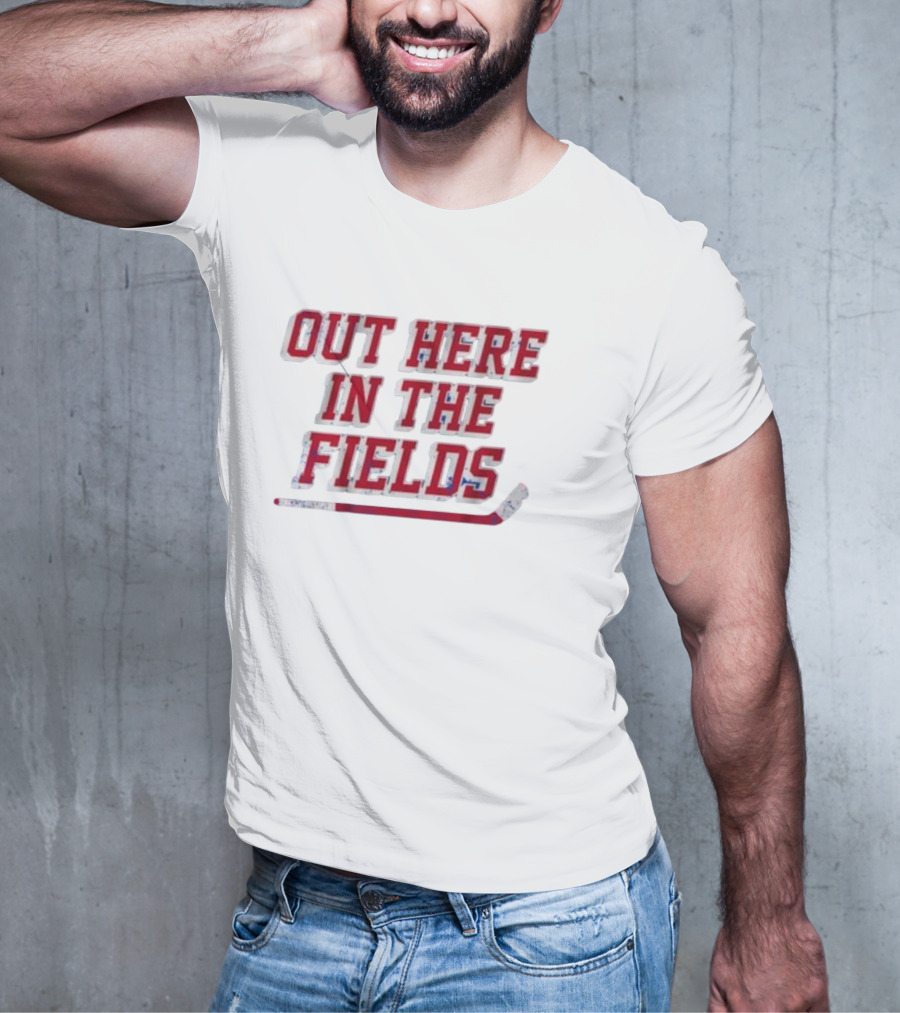 Out Here In The Fields New York Hockey T-Shirt