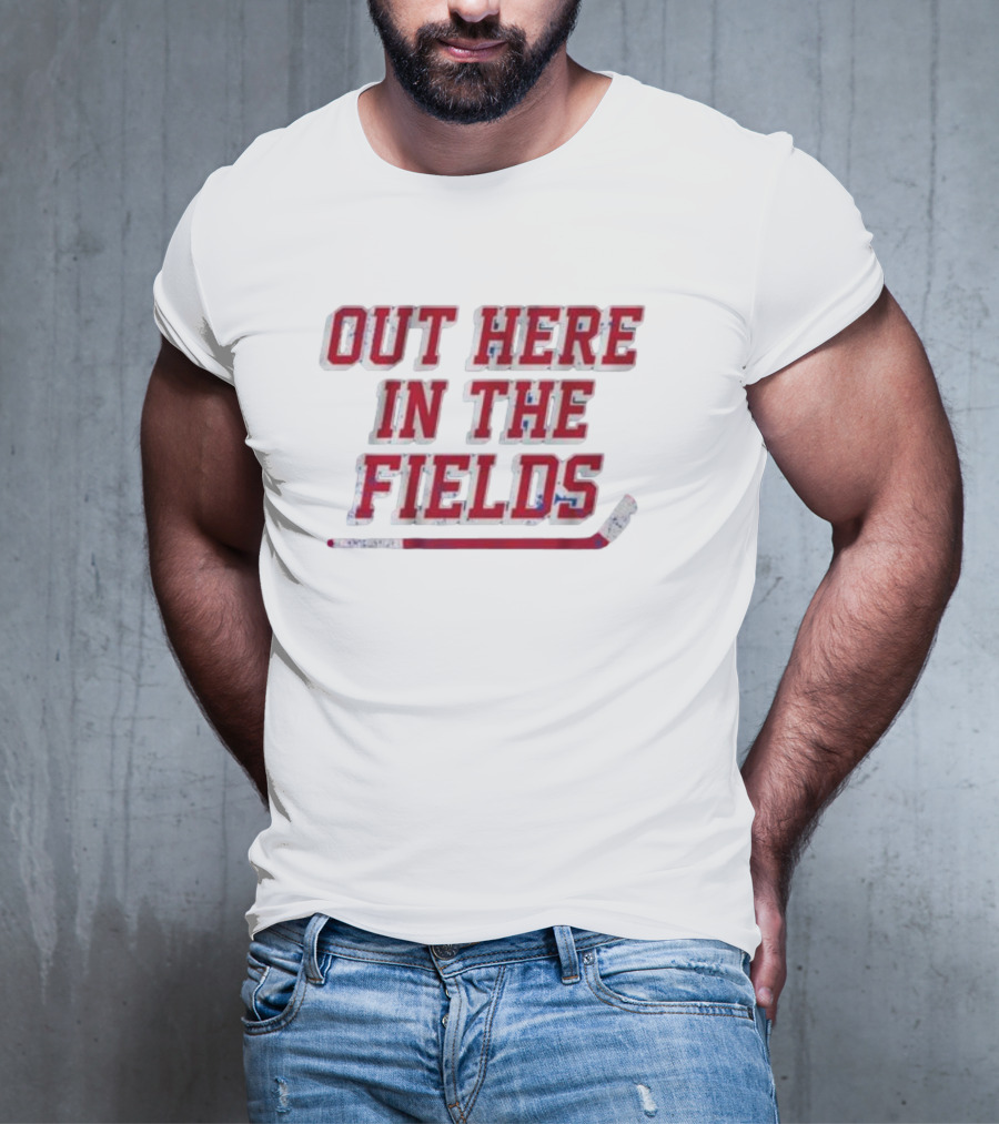 Out Here In The Fields New York Hockey T-Shirt