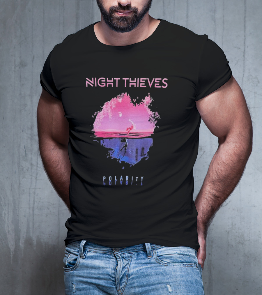 Night Thieves Polarity Pink And Blue Reflection Scene T-Shirt