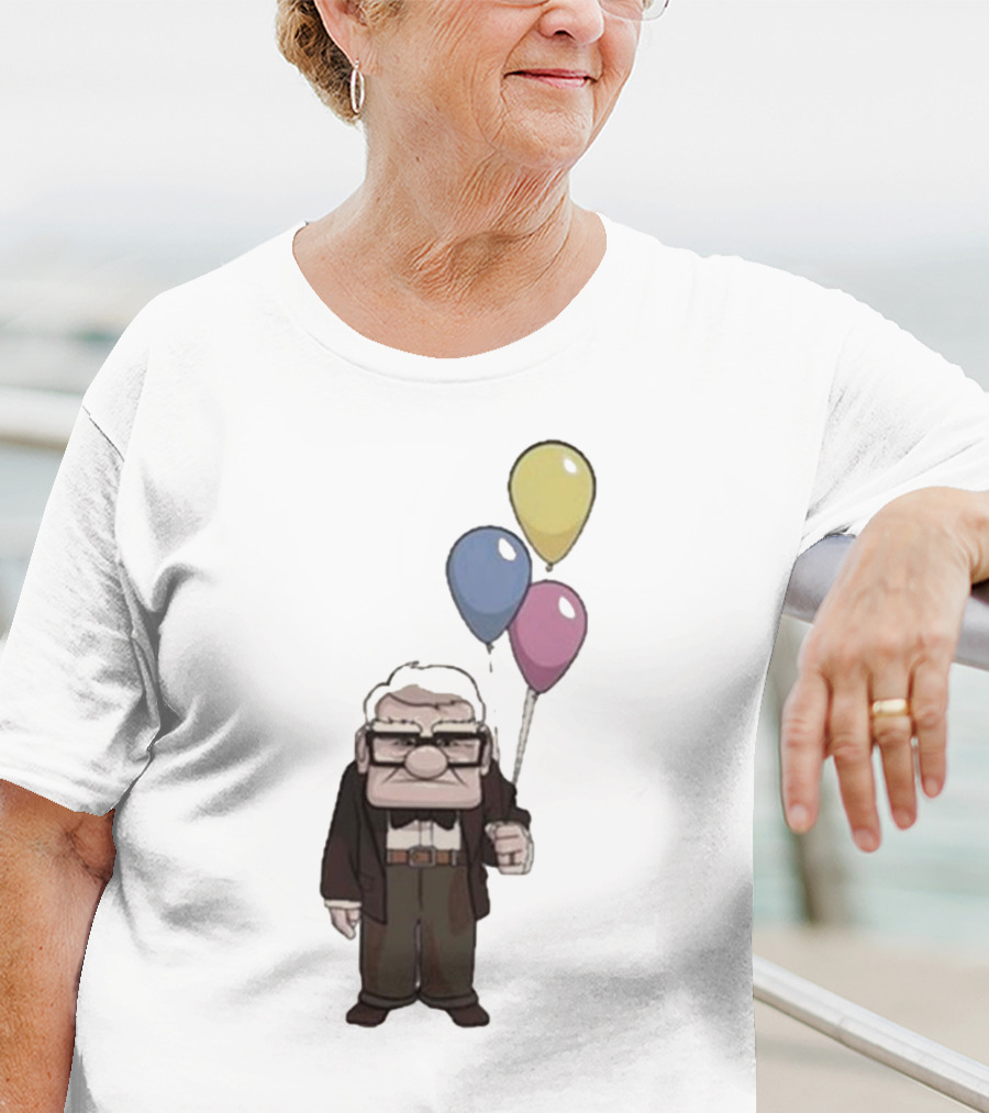 Nika Carl Fredricksen From Up Costume Geno Balloons Character T-Shirt
