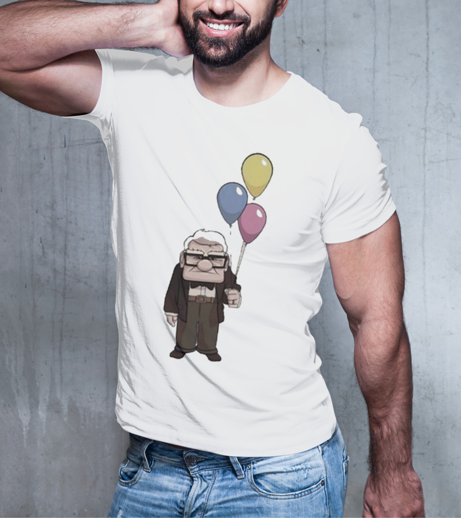 Nika Carl Fredricksen From Up Costume Geno Balloons Character T-Shirt
