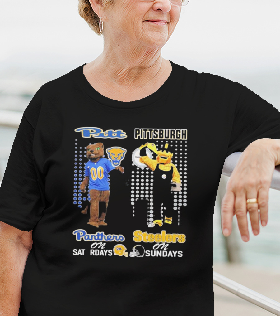 Pitt Panthers Pittsburgh Panthers On Saturdays Steelers On Sundays T-Shirt