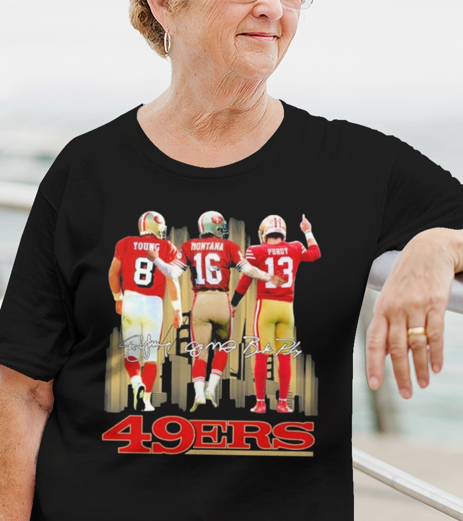 Young Montana Purdy 49ers Signatures Skyline T-Shirt