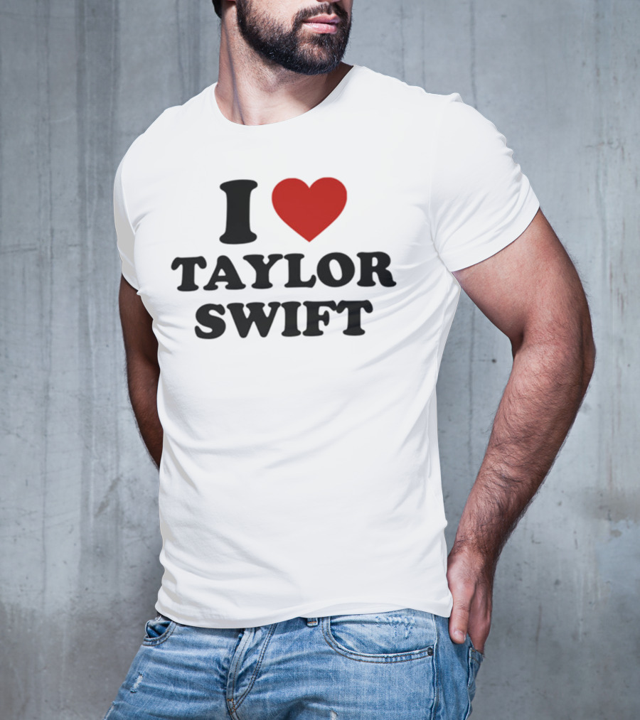 I Love Taylor Swift Red Heart Pin T-Shirt