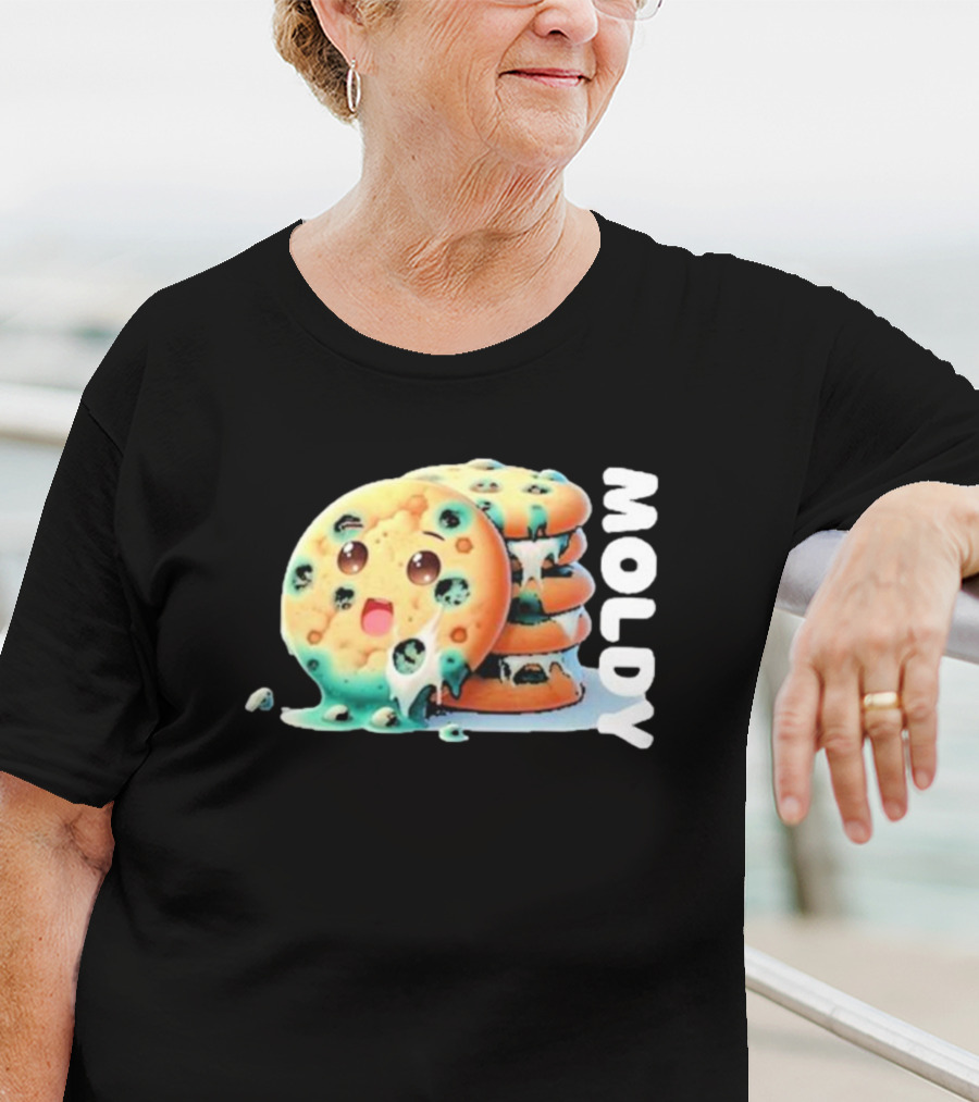 Moldy Cookies Stack With Cute Melting Face T-Shirt