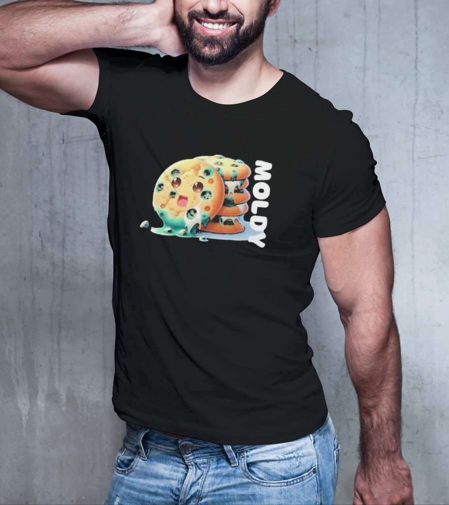 Moldy Cookies Stack With Cute Melting Face T-Shirt