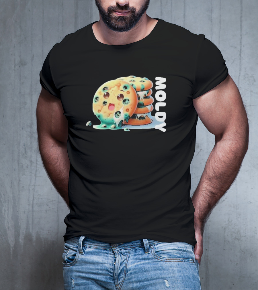 Moldy Cookies Stack With Cute Melting Face T-Shirt