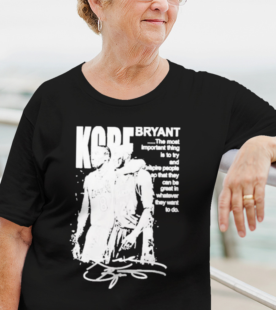 Kobe Bryant Los Angeles Lakers Signature Inspirational Message T-Shirt