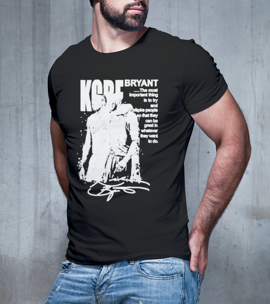 Kobe Bryant Los Angeles Lakers Signature Inspirational Message T-Shirt