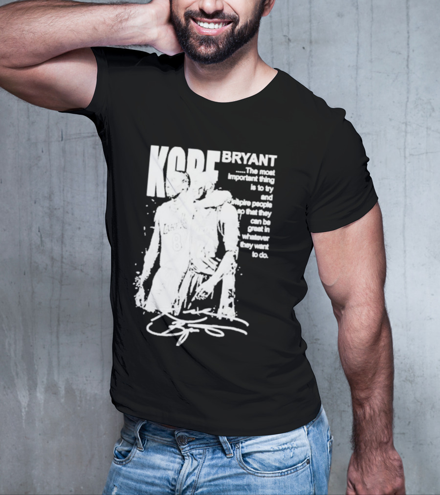 Kobe Bryant Los Angeles Lakers Signature Inspirational Message T-Shirt