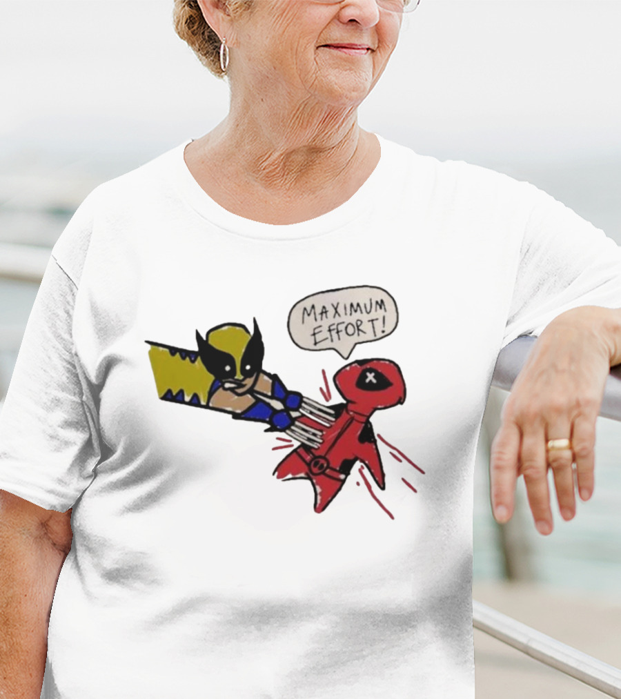 Maximum Effort Deadpool Stabbed By Wolverine T-Shirt