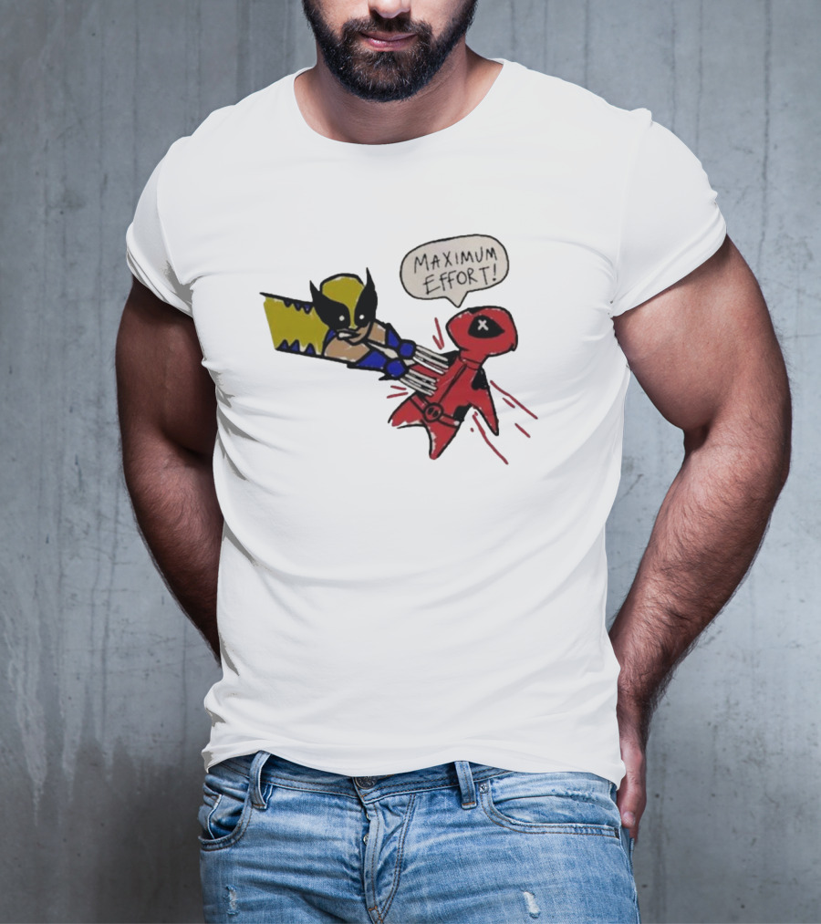 Maximum Effort Deadpool Stabbed By Wolverine T-Shirt