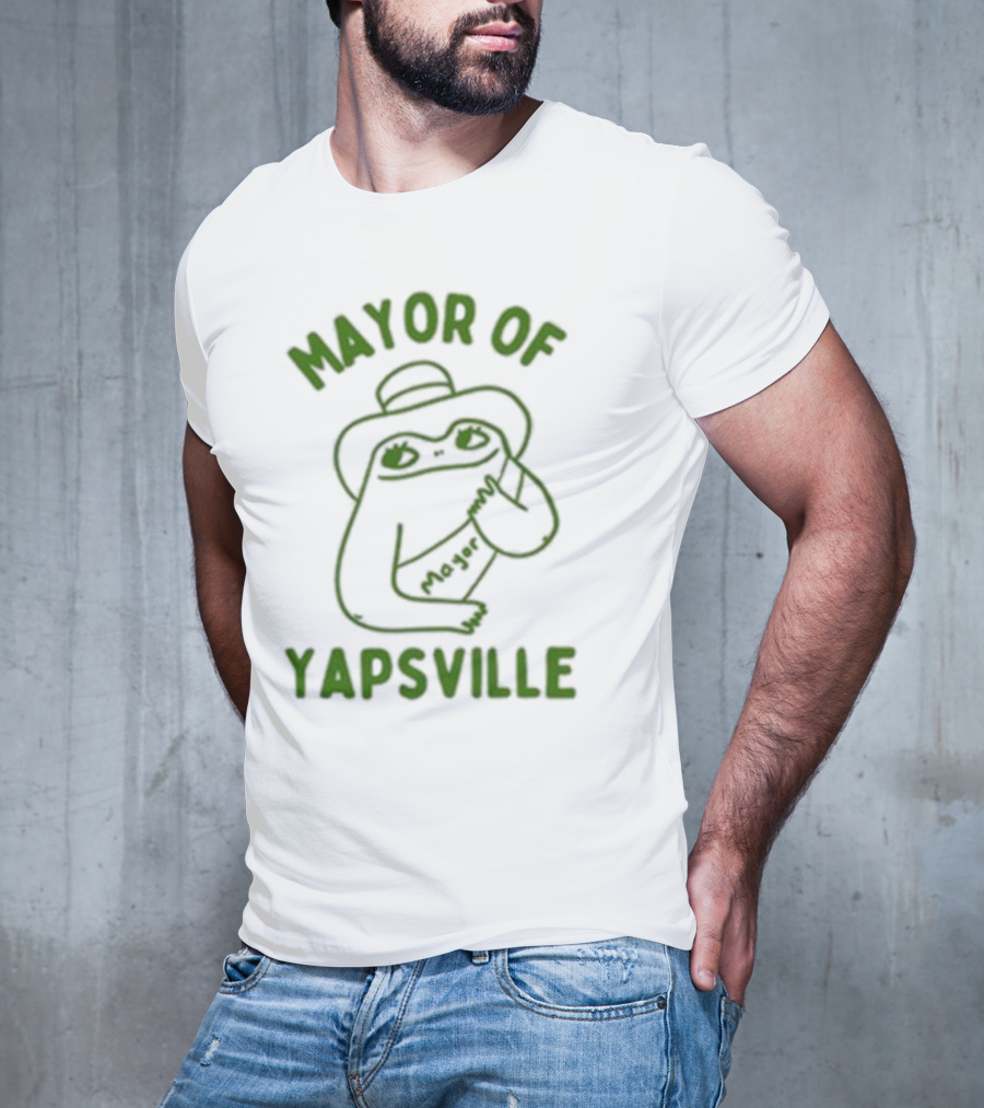 Mayor Of Yapville Frog Drawing T-Shirt