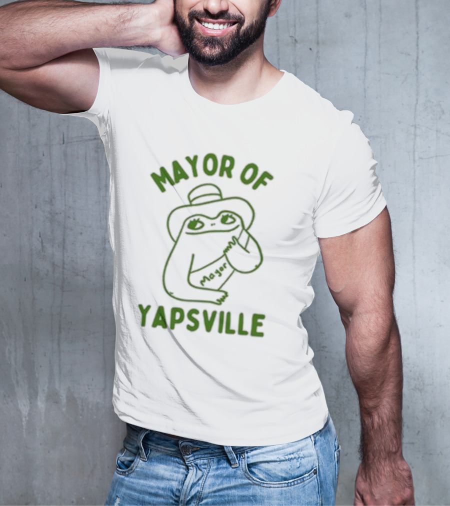 Mayor Of Yapville Frog Drawing T-Shirt