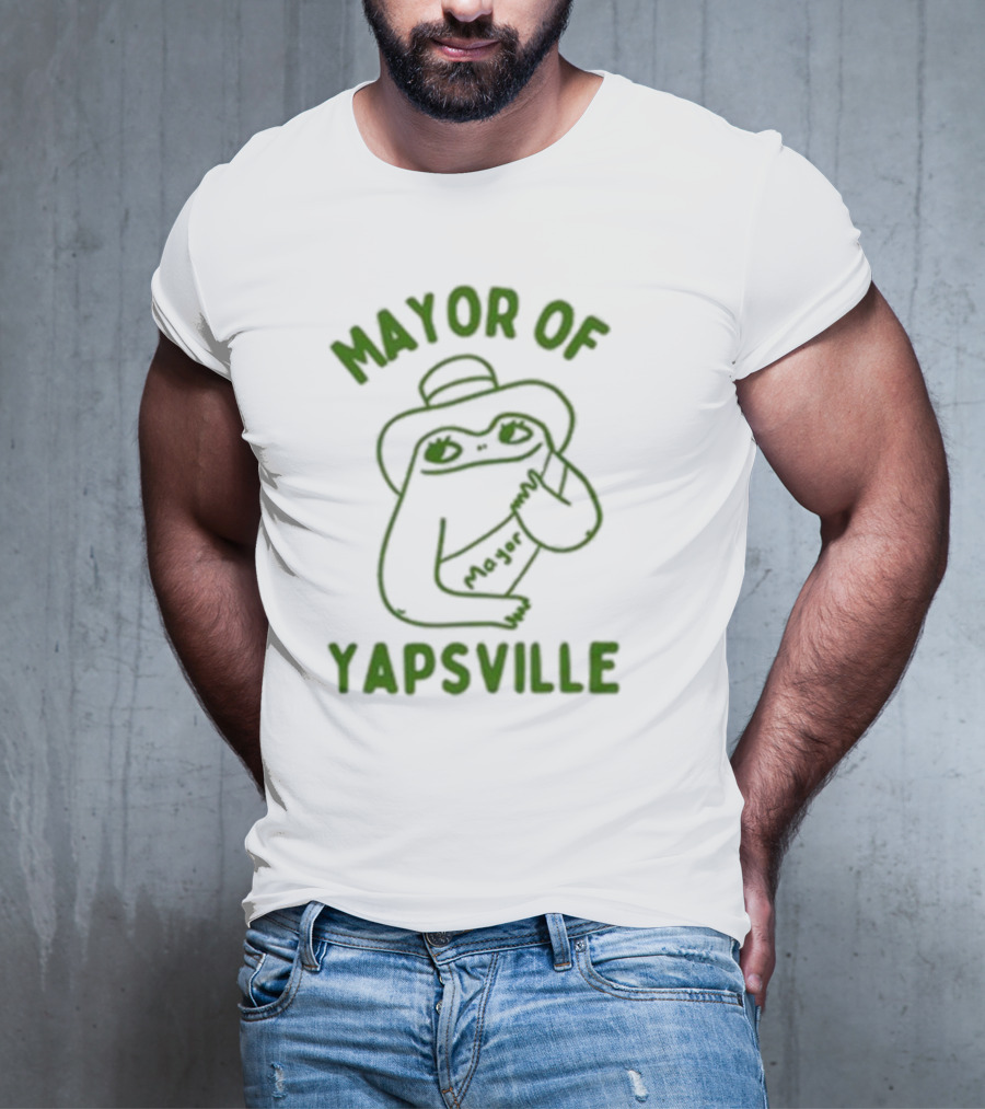 Mayor Of Yapville Frog Drawing T-Shirt