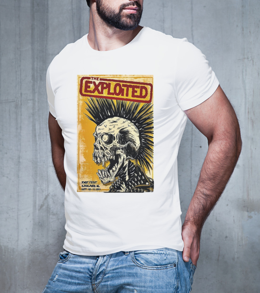 The Exploited Skull Riot Fest Chicago IL Sept 20-22 T-Shirt